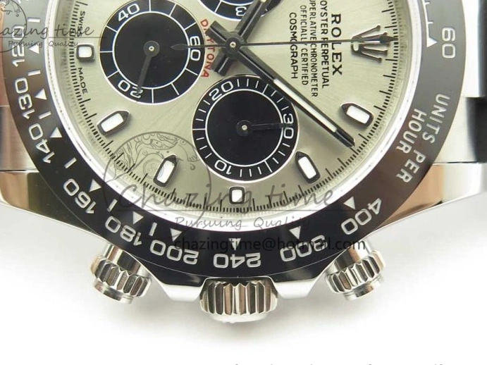 MiroTime 0217 Daytona 116519 Noob 1:1 Best Edition 904L SS Case Gray Black Dial on Black Rubber Strap SA4130 (Free Extra Strap) Durable 3336